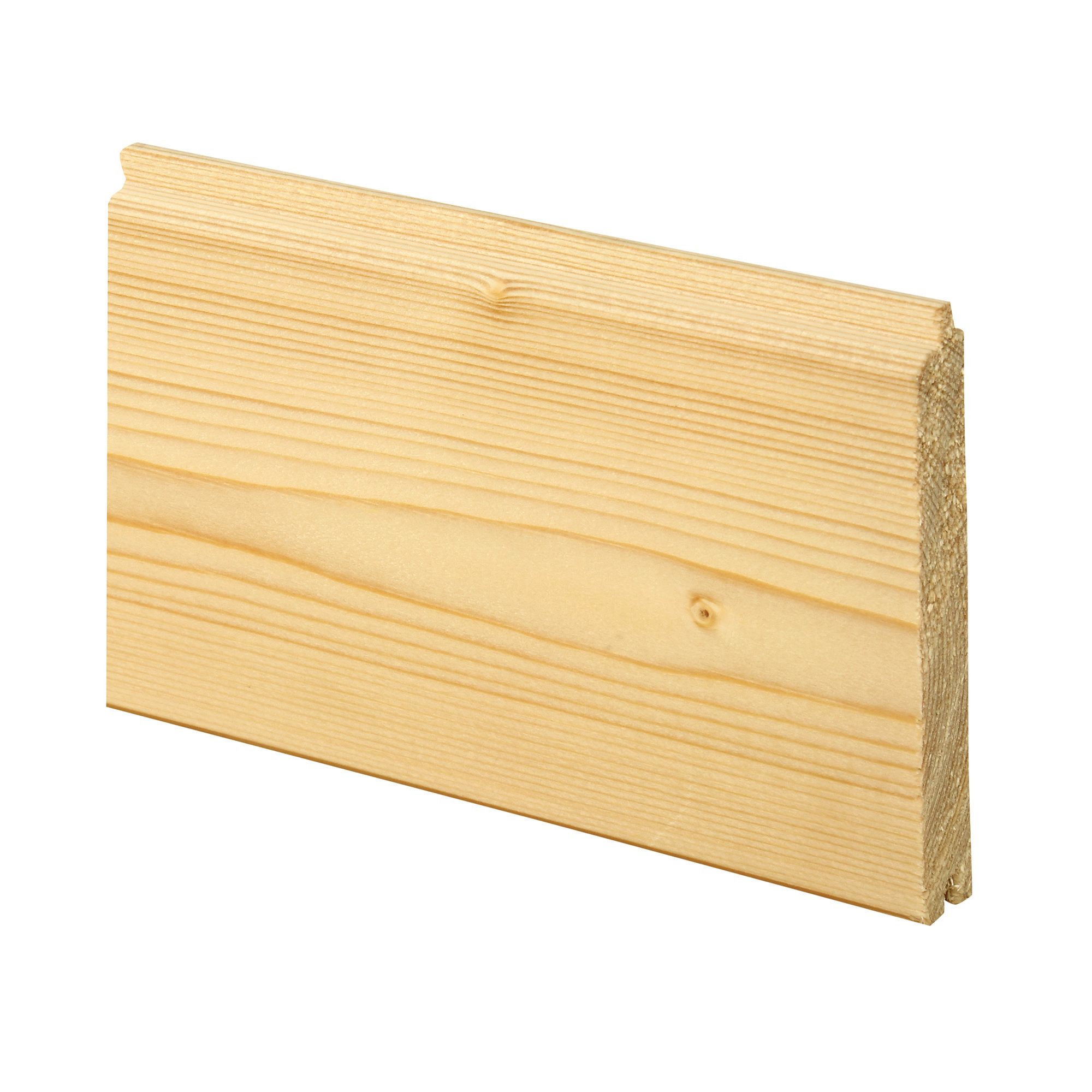 Wickes V-jointed General Purpose Spruce Cladding - 14 x 94 x 3000mm - Pack of 4