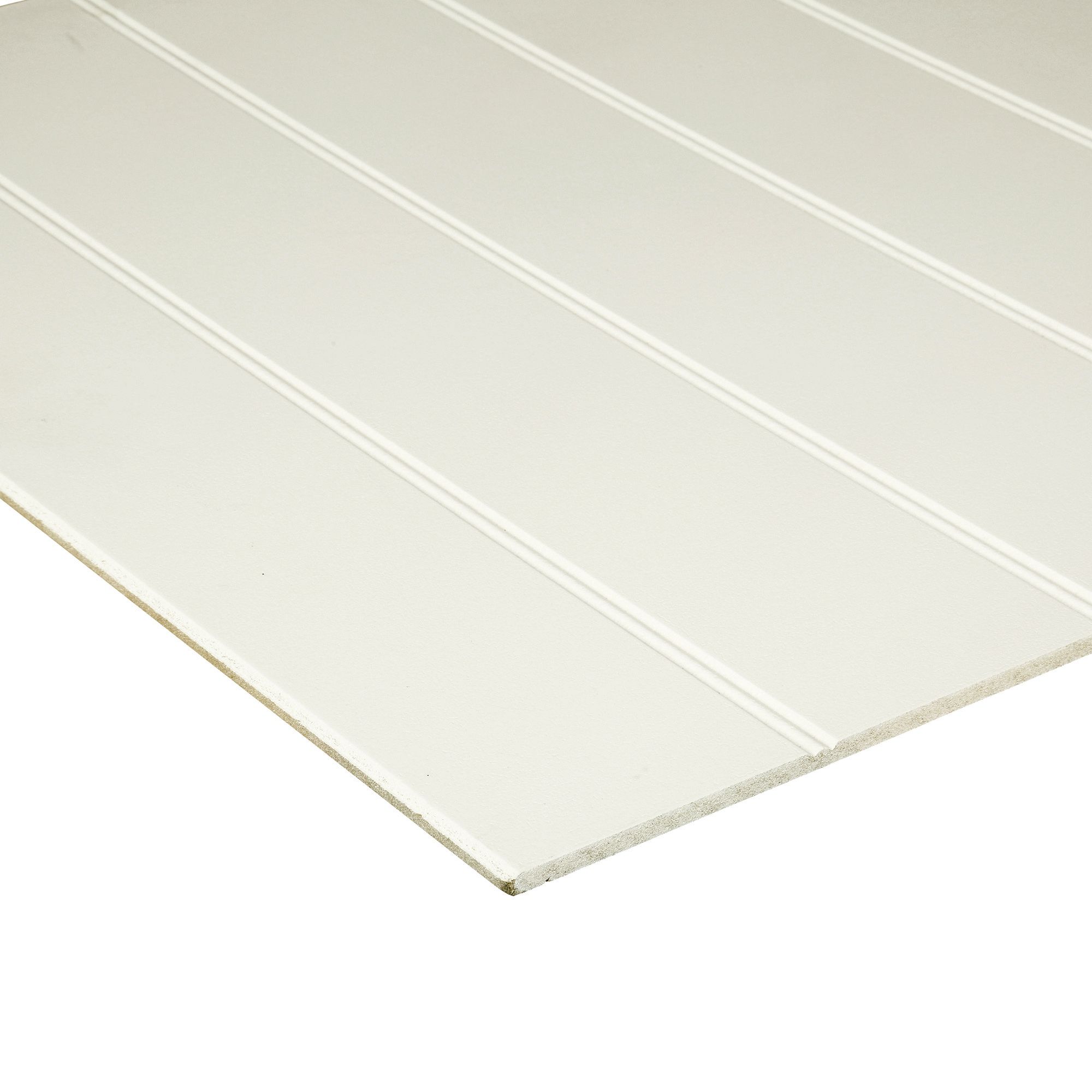 Image of Wickes Easy to Fit White Medium Density Fibreboard (MDF) Primed Beaded Panel - 6x607x1829mm