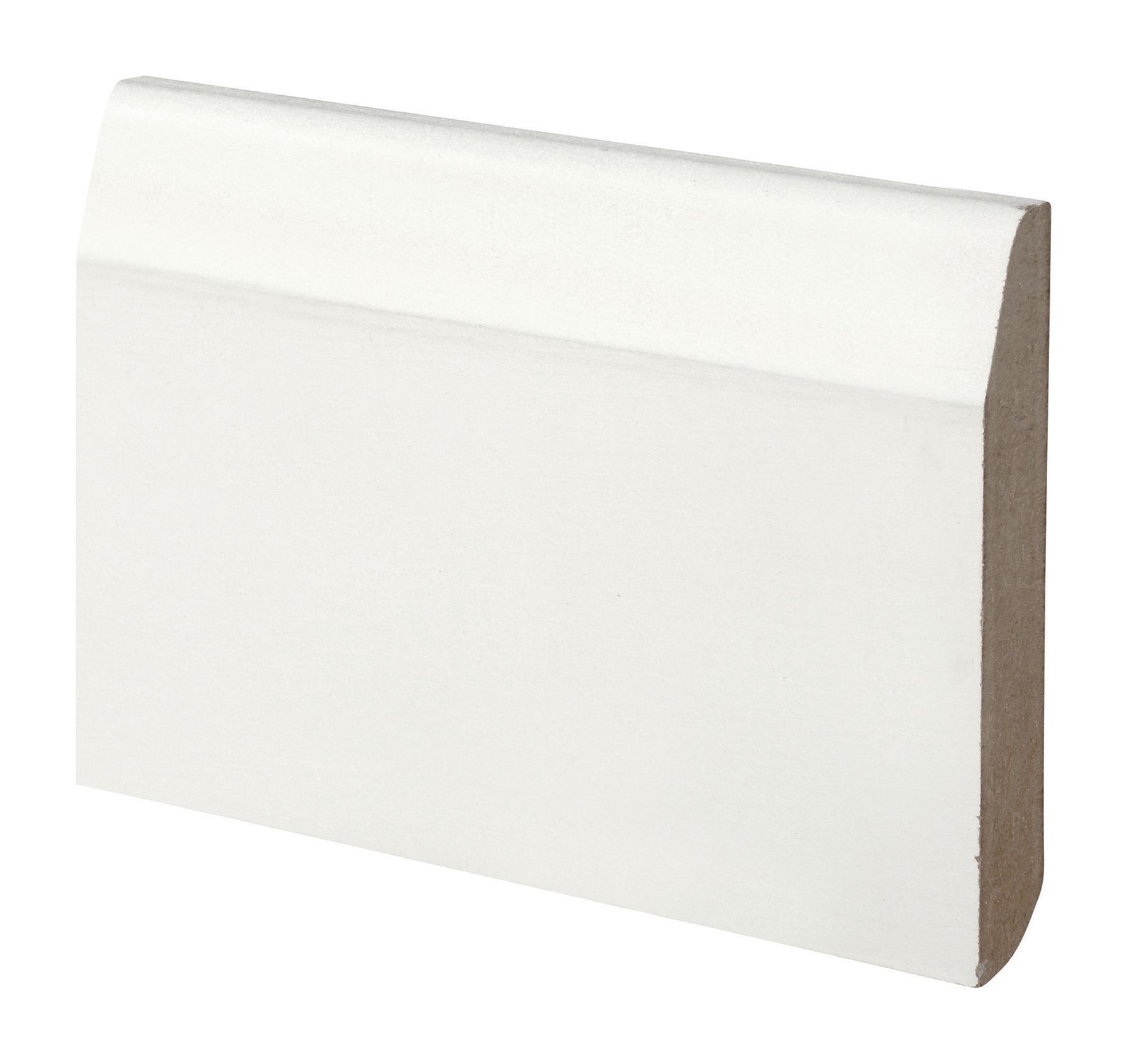 Wickes Dual Purpose Chamfered / Bullnose Primed MDF Skirting - 14.5 x 94 x 2400mm - Pack of 5