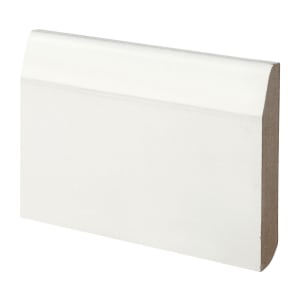 Image of Wickes Dual Purpose Chamfered/Bullnose Primed MDF Skirting - 14.5 x 94 x 2400mm - Pack of 5