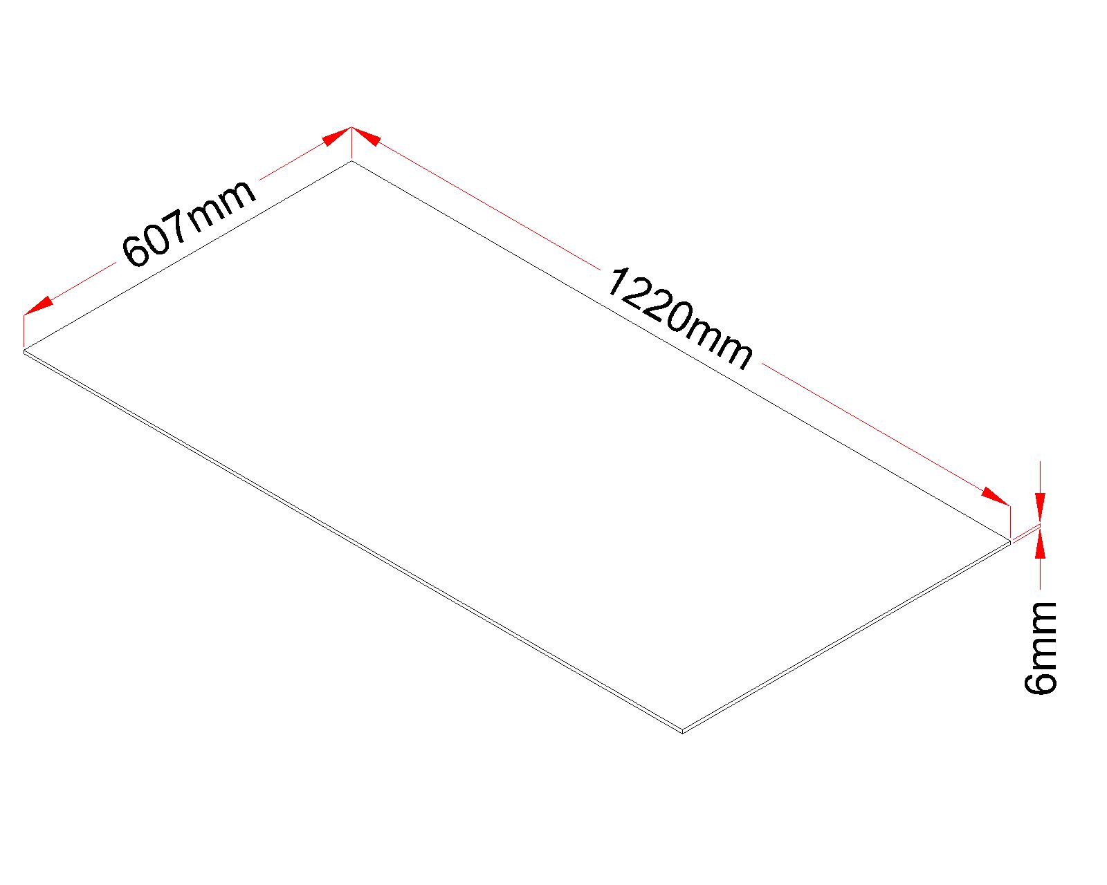 Wickes Flexible Medium Density Fibreboard (MDF) - 6 x 607 x 1220mm