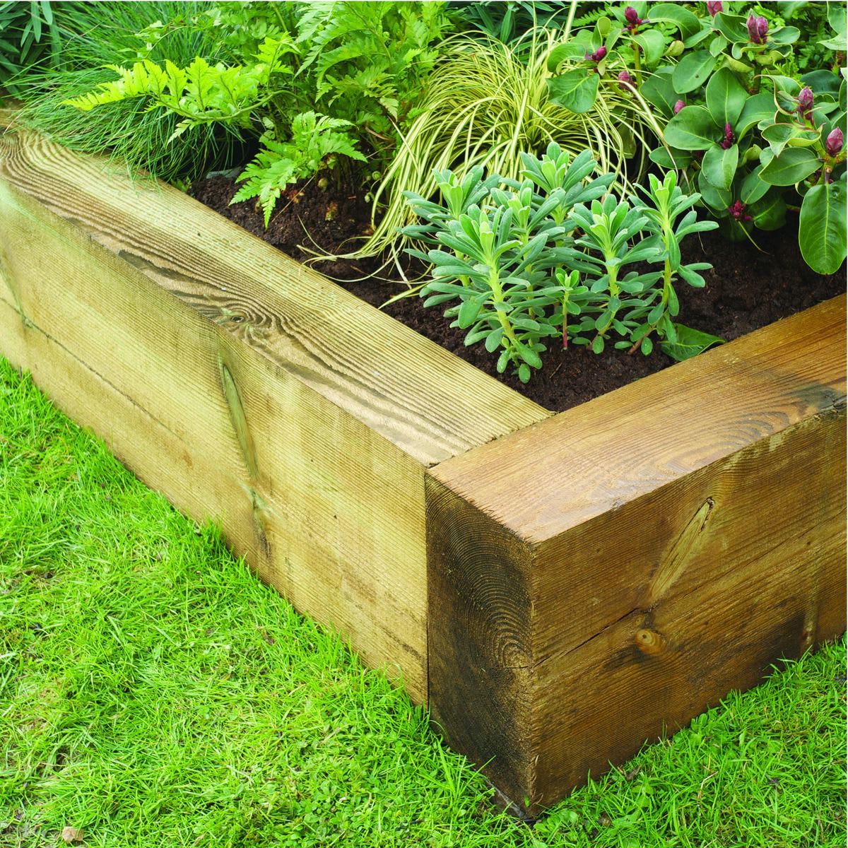 Offer Wickes Wickes Jumbo Garden Sleepers Light Green