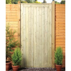 Wickes Framed Ledged & Braced Flat Top Timber Gate - 915 x 1829 mm