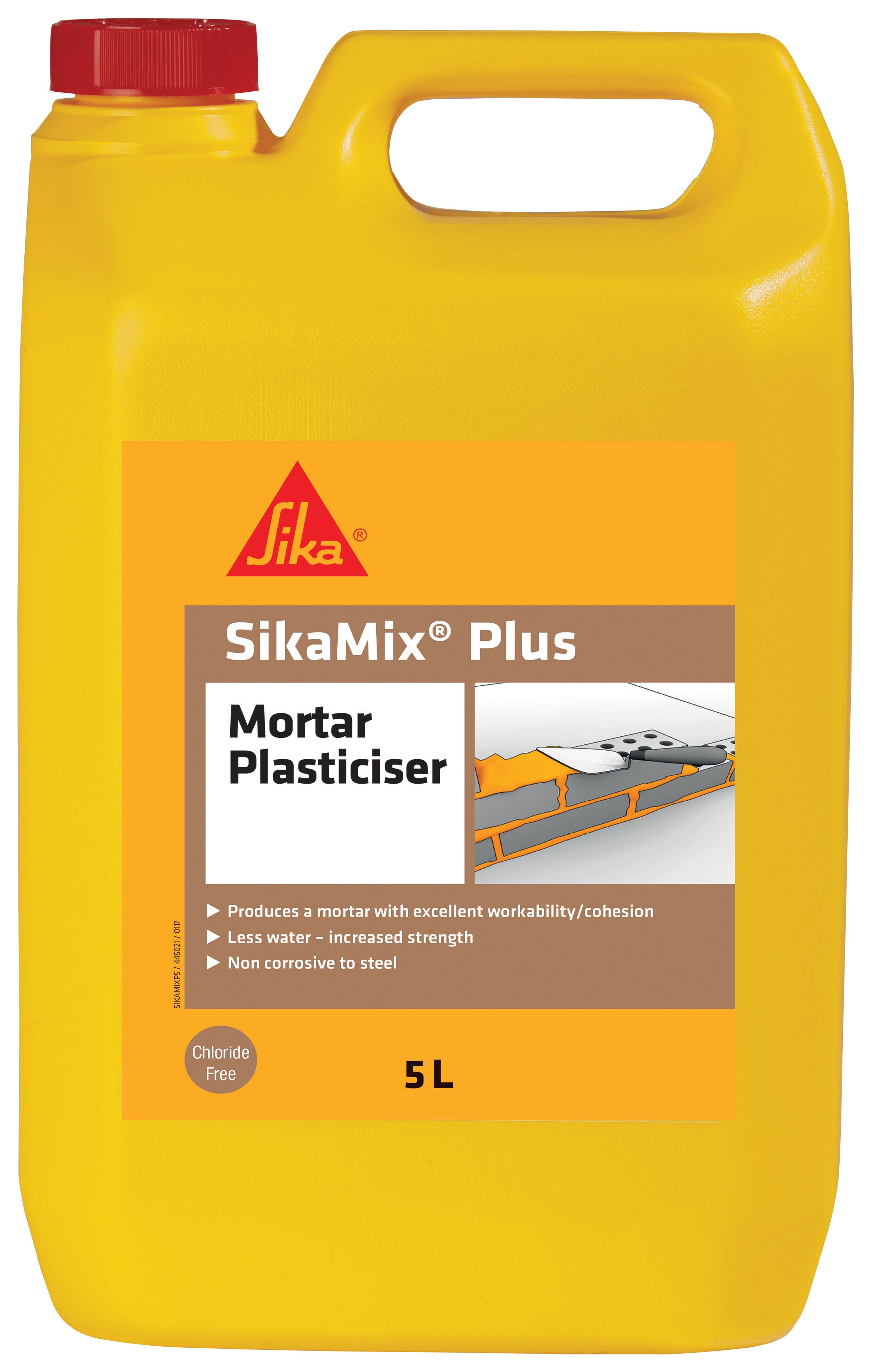 Image of Sika Mix Plus Mortar Plasticiser Admixture - 5L