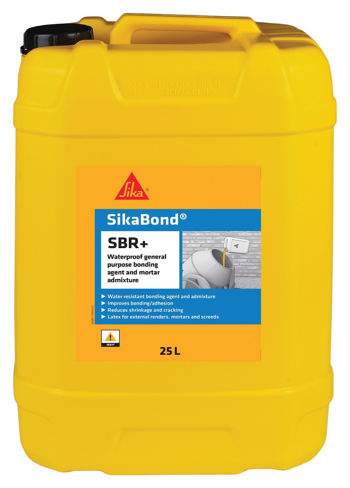 Sika Bond SBR+ Waterproof Bonding Agent and Mortar Admixture - 25L
