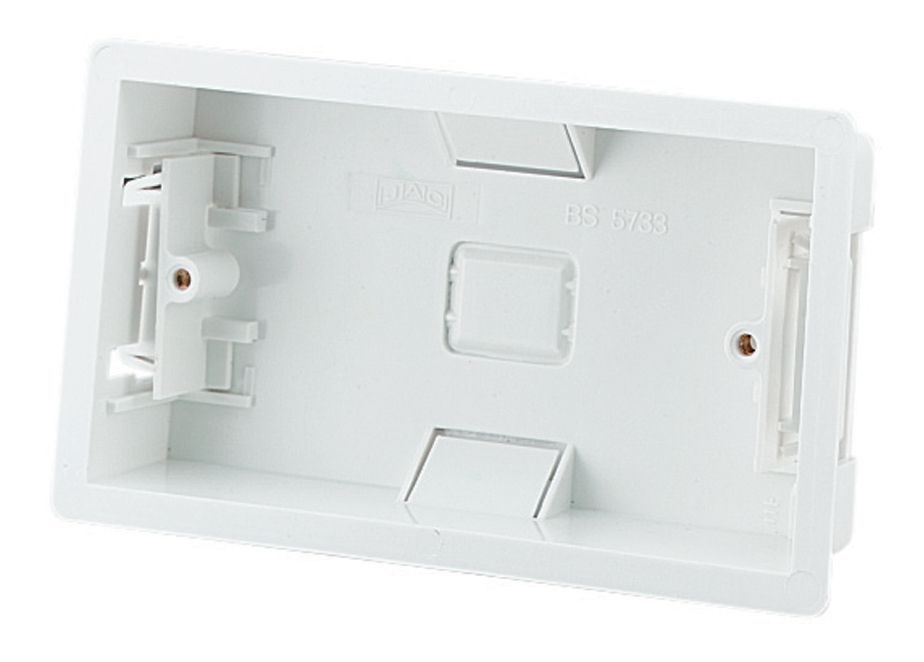 Image of Wickes 2 Gang Dry Lining Box - White Pack of 10