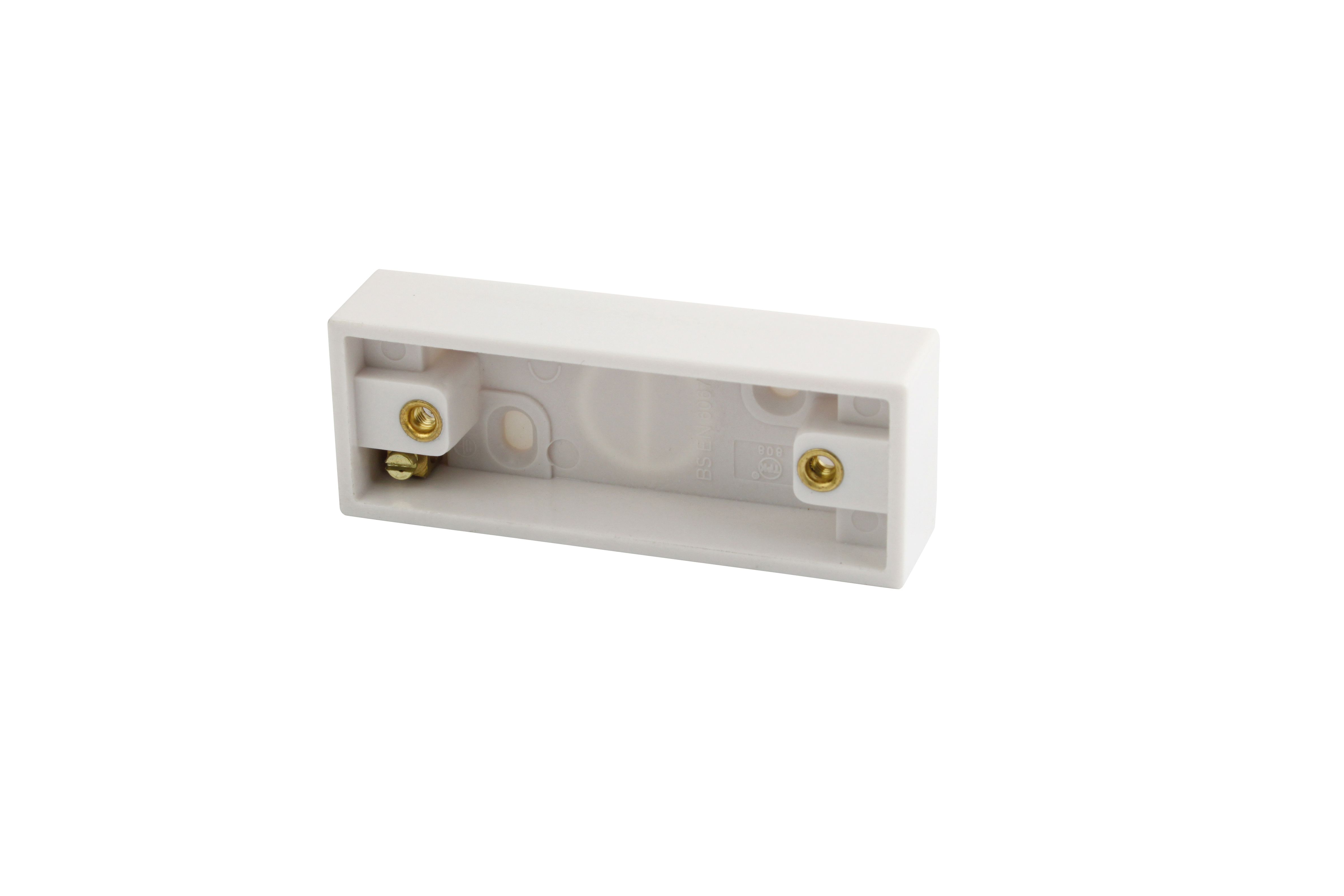 Image of Wickes 1 Gang Architrave Pattress Box - White
