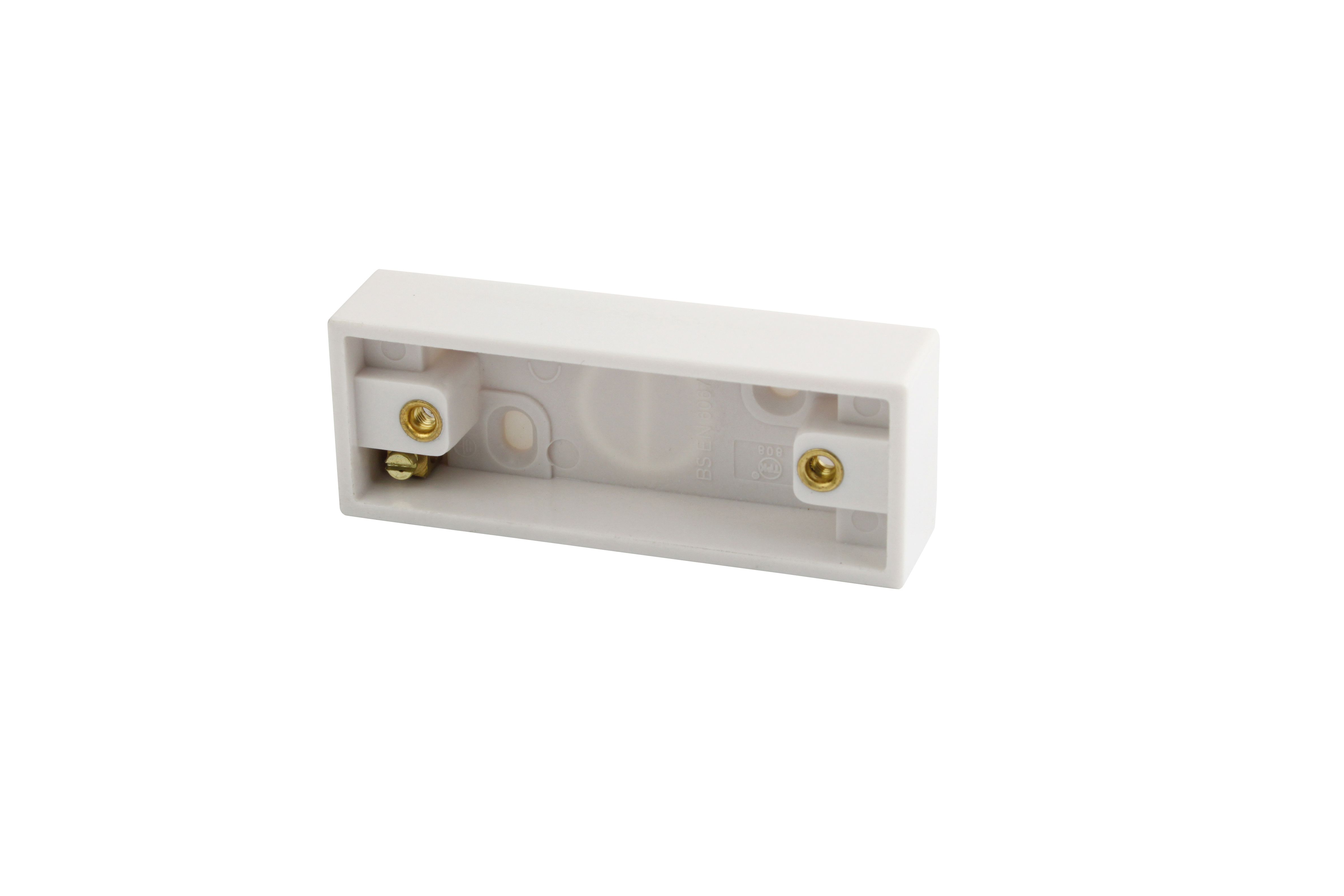 Wickes 1 Gang Architrave Pattress Box - White