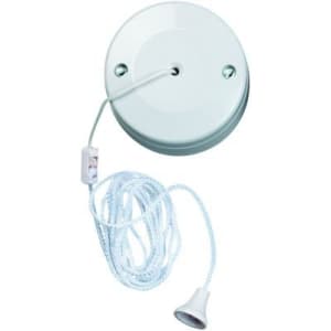 Wickes 6 Amp Pull Cord 2 Way Ceiling Switch - Polished
