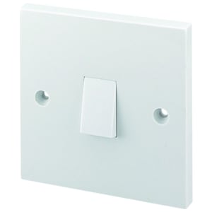 Wickes 10 Amp 1 Gang 2 Way Light Switch - White