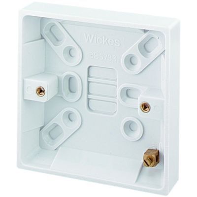 Image of Wickes 1 Gang Pattress Box - White 16mm