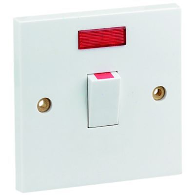 Image of Wickes Control Cooker Switch with Neon Indicator - Polished