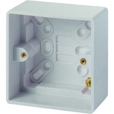 Wickes 1 Gang Pattress Box - White 47mm