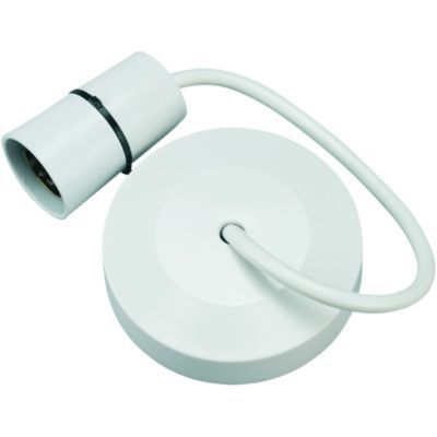 Wickes Ceiling Pendant & Rose with 9in Cable - White