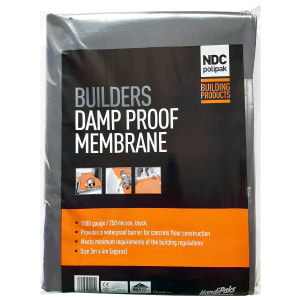 NDC 1000 Gauge Black Damp Proof Membrane - 4 X 3m