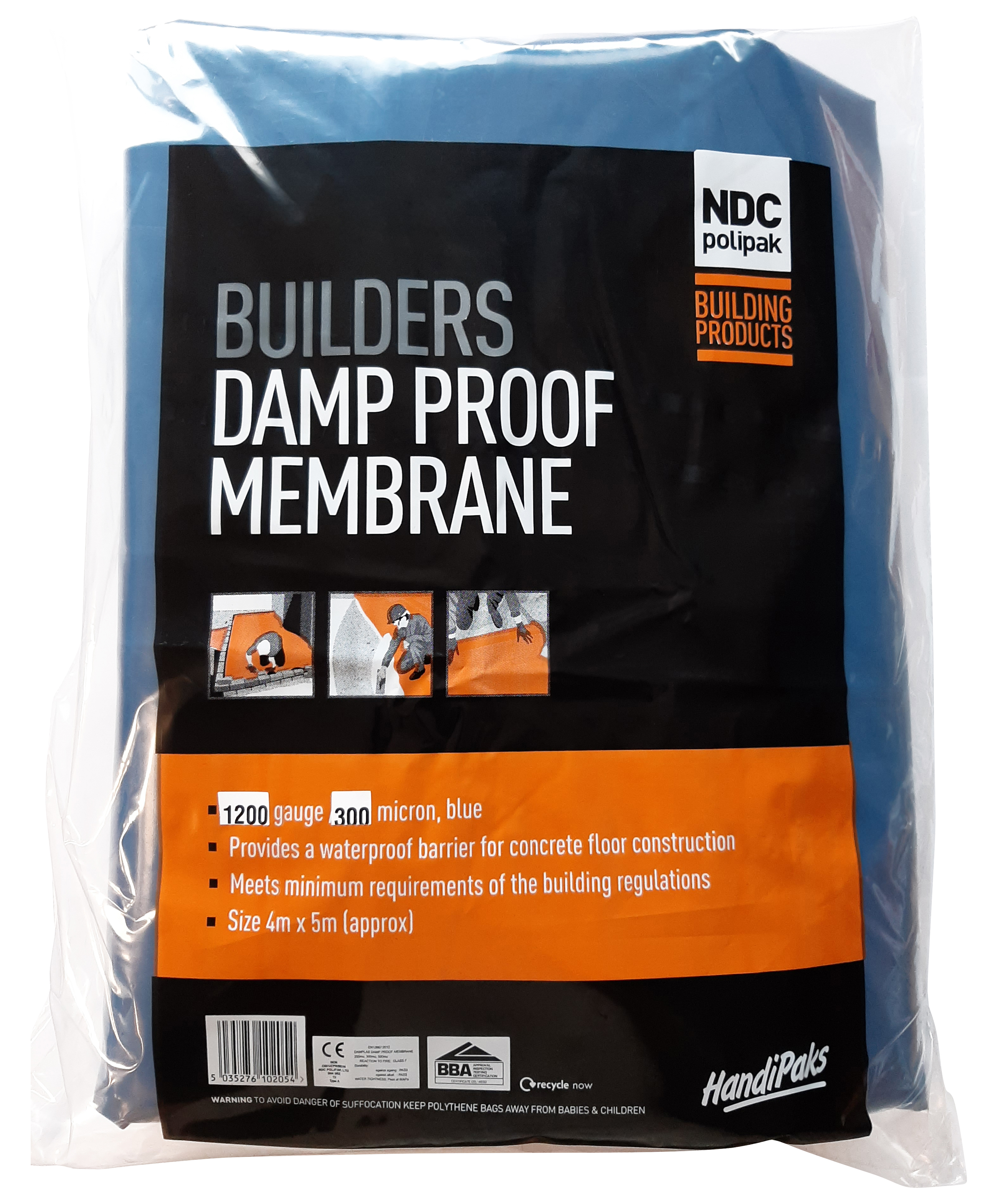 NDC 1200 Gauge Blue Damp Proof Membrane - 4 X 5m