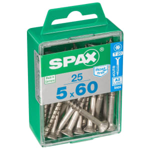 Spax Wirox Countersunk TX Flooring Screws 4.5mm x 60mm x 25 Screws 
