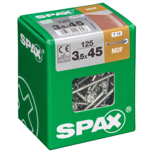 Spax TX Countersunk Blue Zinc MDF Screws - 3.5 x 45mm Pack of 125