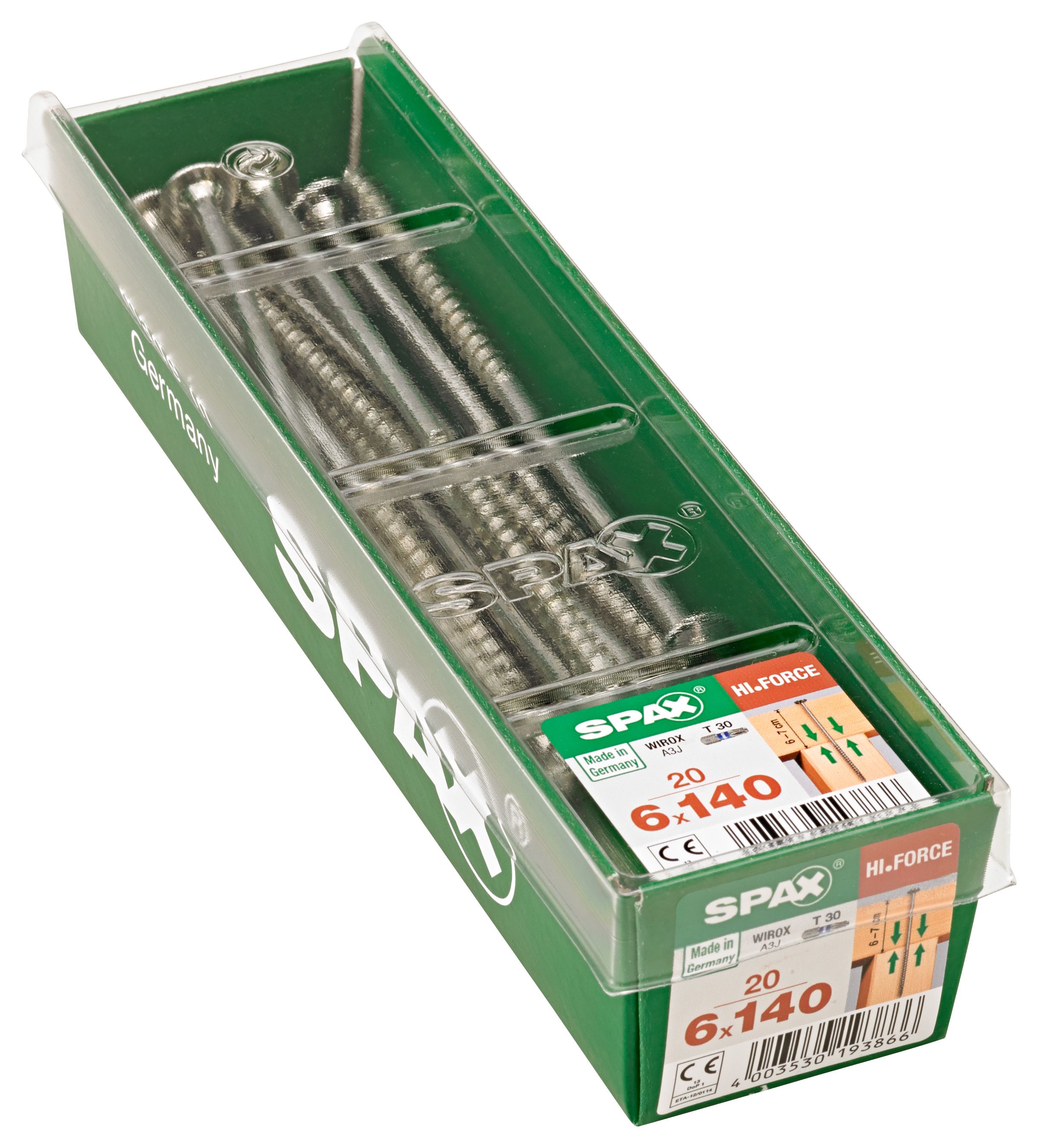 Image of Spax TX Washer-Head Wirox Screws - 6 x 140mm Pack of 20