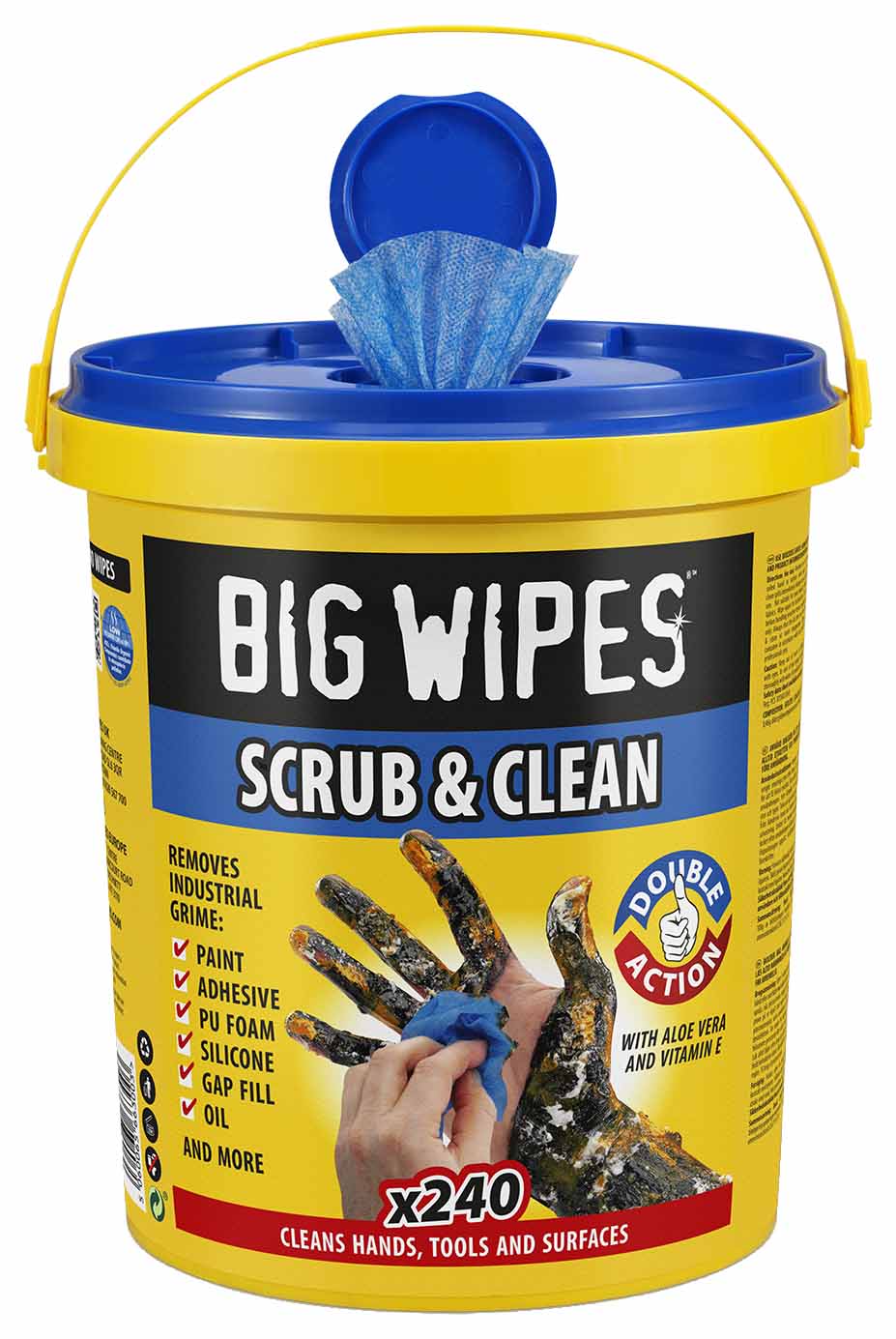 Image of Big Wipes Scrub & Clean - Trade Bucket of 240