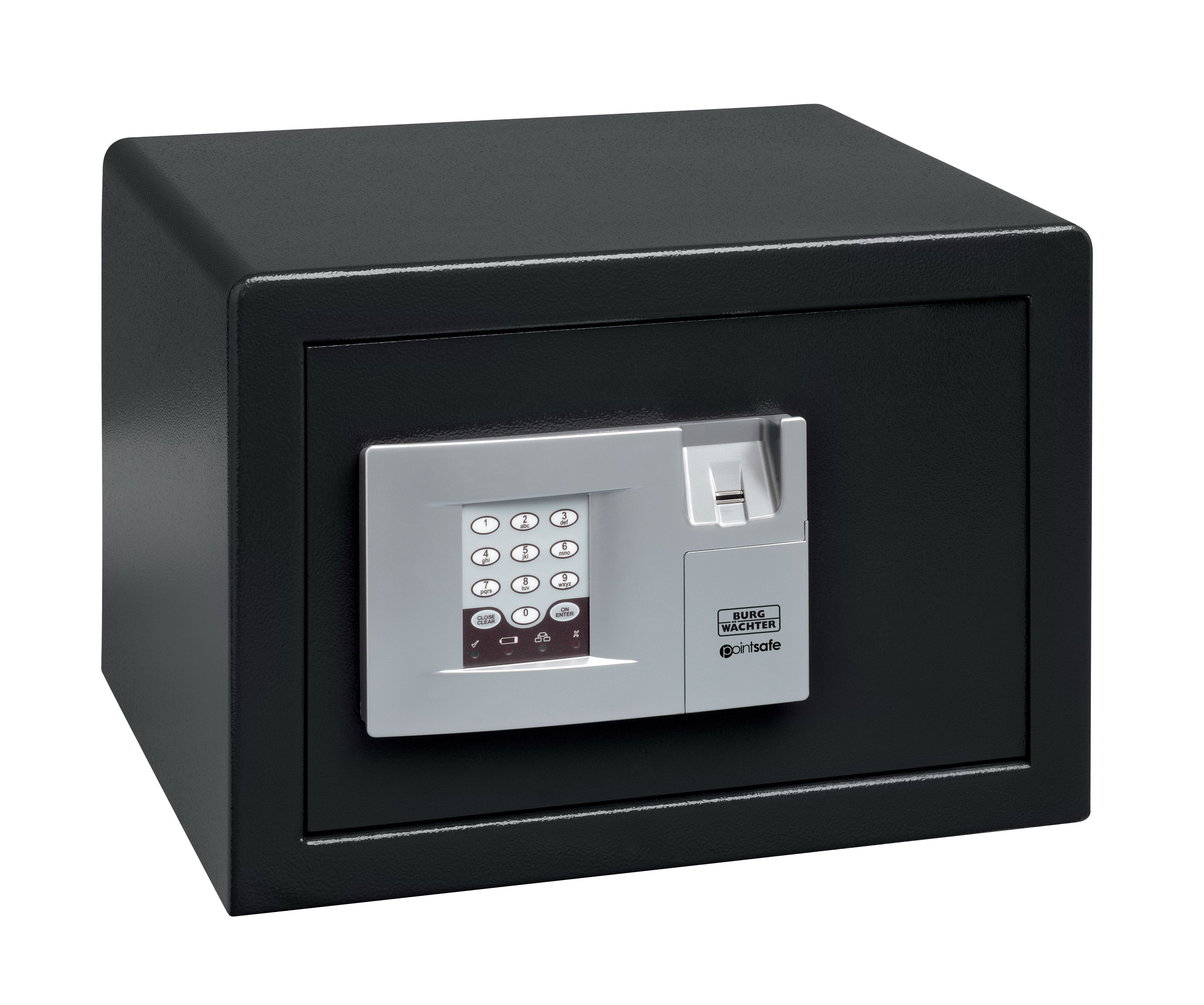Image of Burg-Wachter Black Pointsafe Electronic Home Safe with Fingerscan - 20.5L