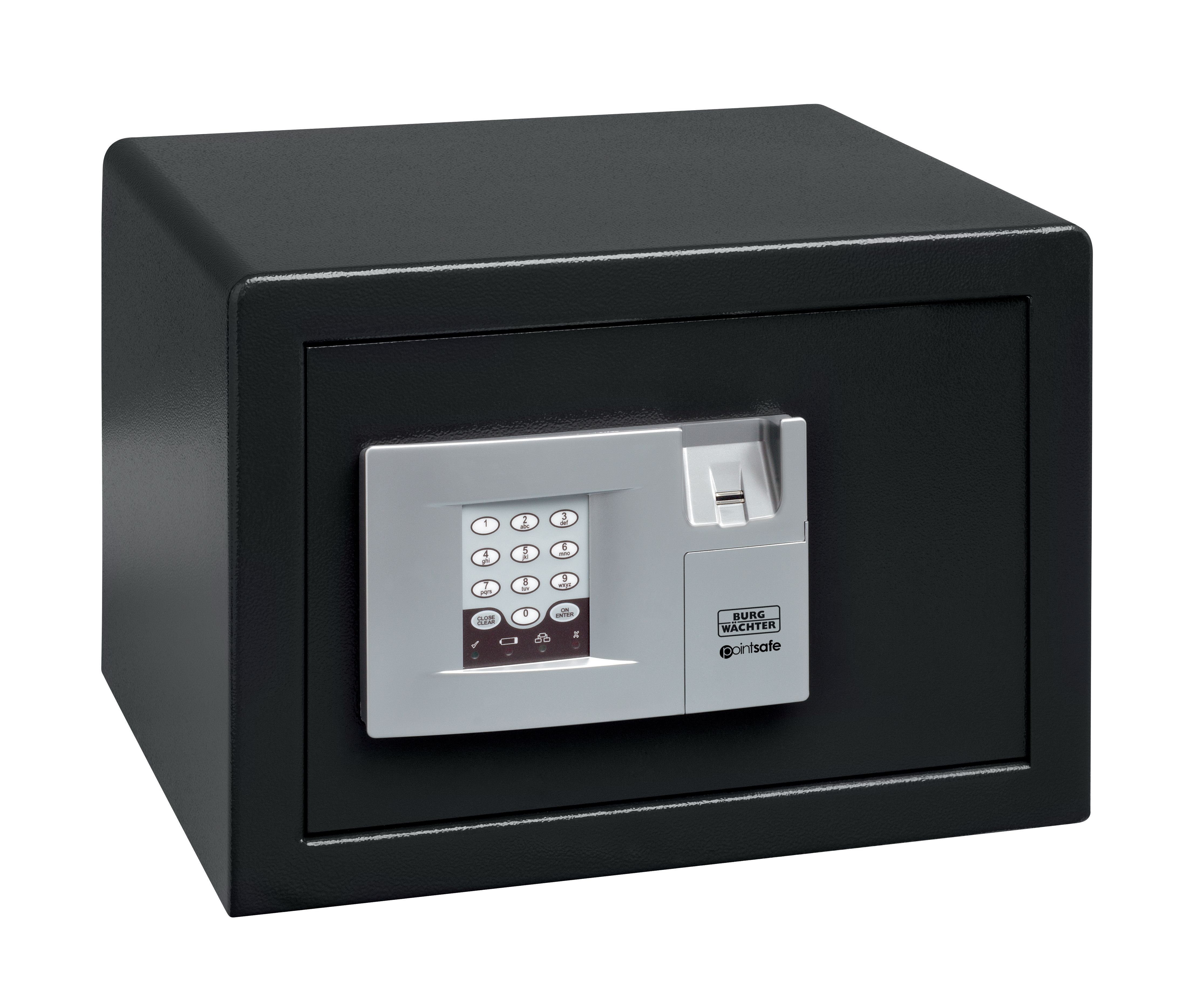 Burg-Wachter Black Pointsafe Electronic Home Safe with Fingerscan - 20.5L