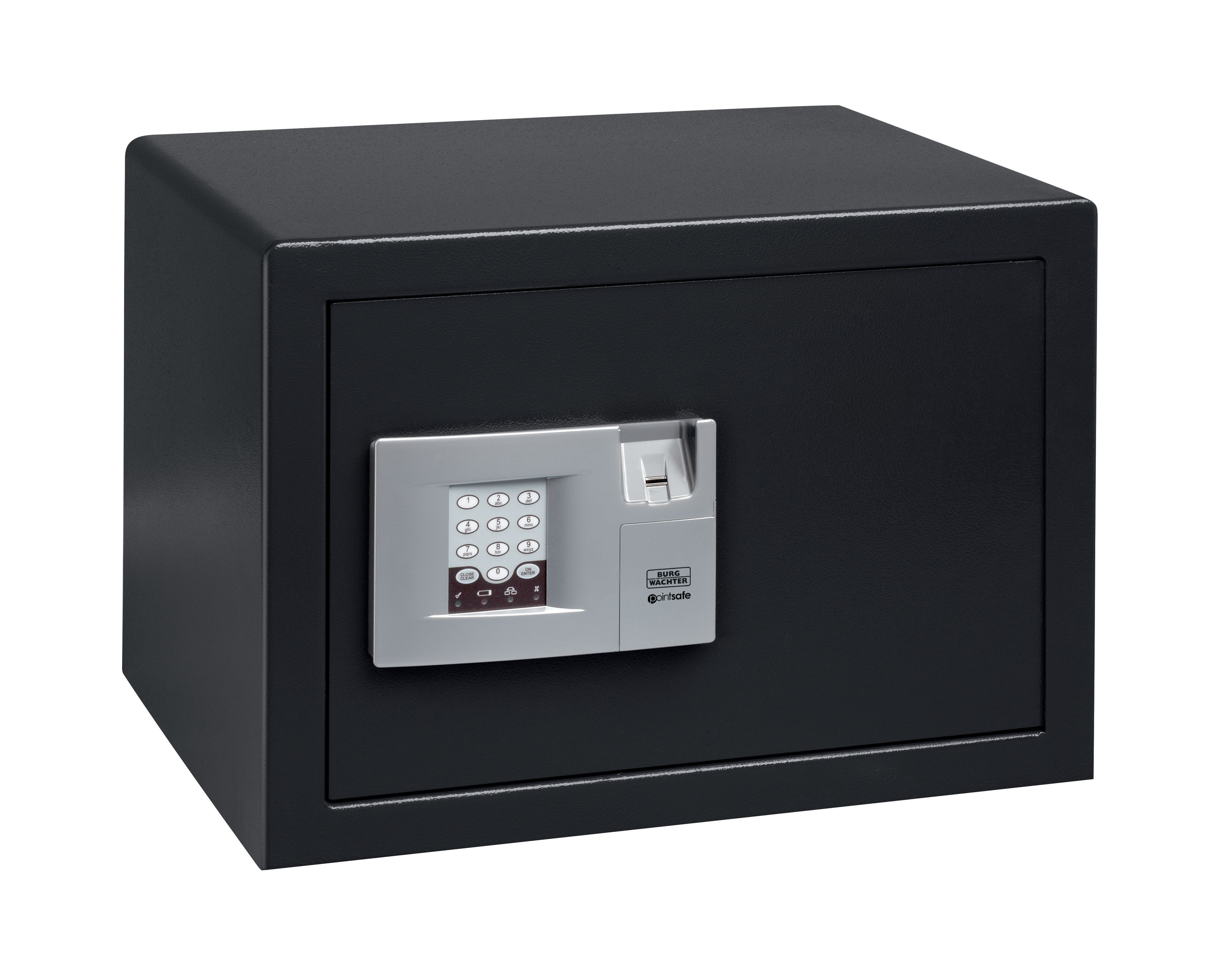 Burg-Wachter Black Pointsafe Electronic Home Safe with Fingerscan