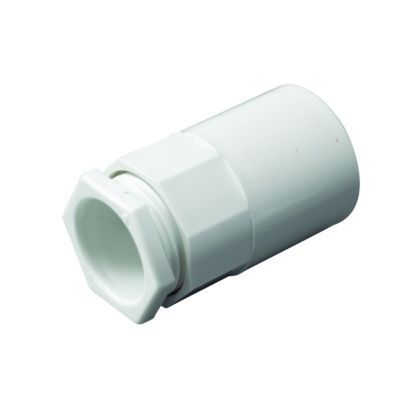 Image of TTE White Female Conduit Adaptor - 20mm - Pack of 2