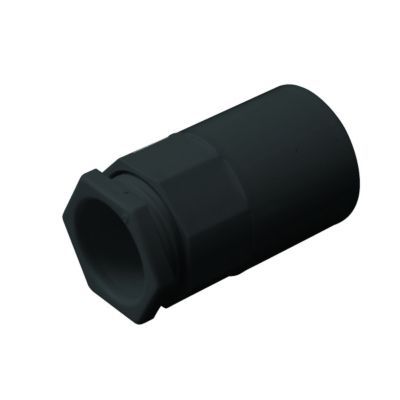 Image of TTE Black Female Conduit Adaptor - 20mm - Pack of 2