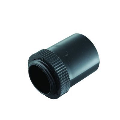 Image of TTE Black Male Conduit Adaptor - 20mm - Pack of 2