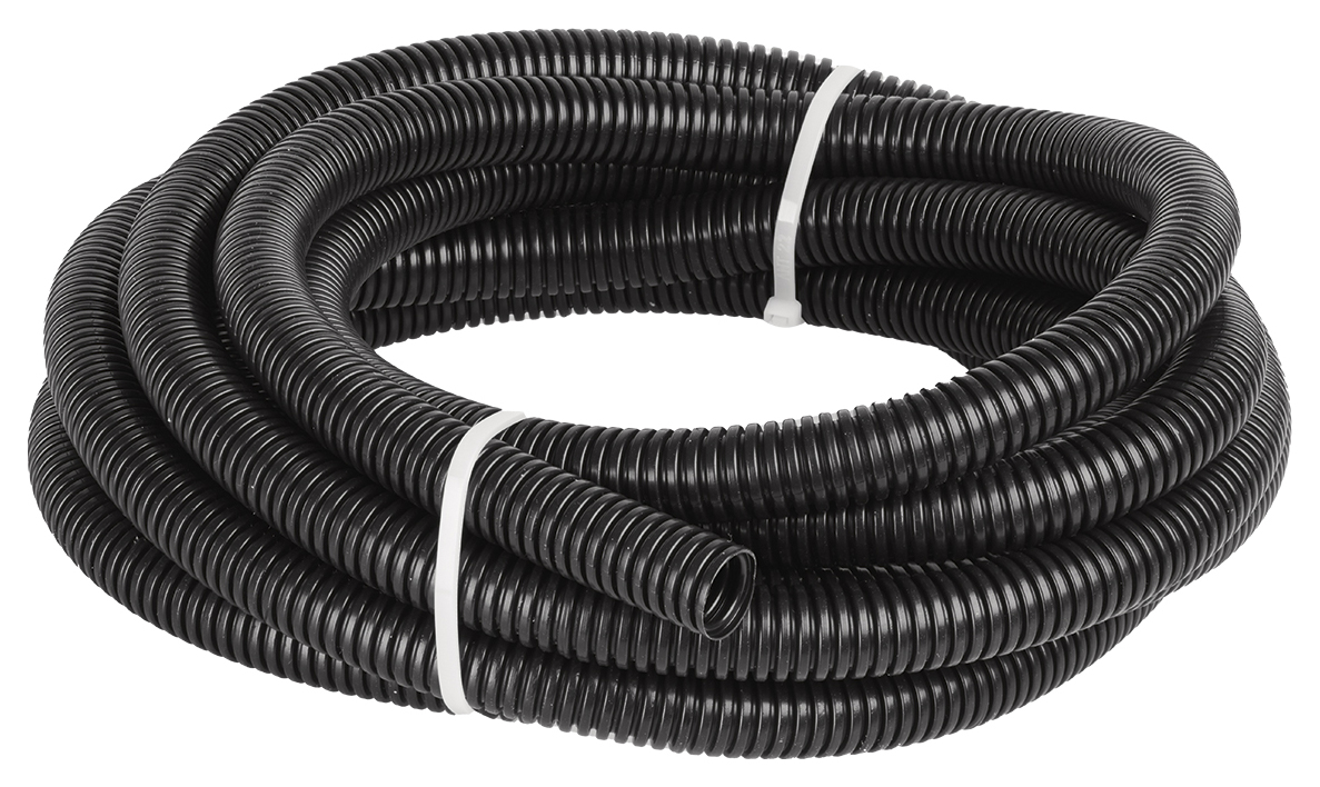 Image of TTE Black Corrugated Flexible Conduit - 20mm x 5m