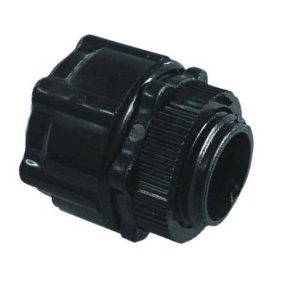 Image of TTE Black Corrugated Conduit Adaptor - 20mm - Pack of 2