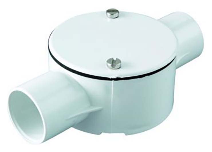 Wickes 2 Way Conduit Through Box White 25mm Wickes.co.uk