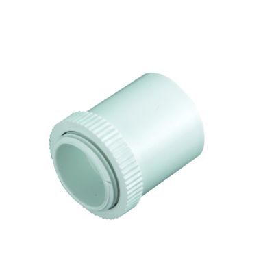Image of TTE White Male Conduit Adaptor - 25mm - Pack of 2