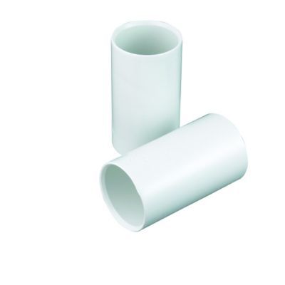 Image of TTE White Conduit Coupler - 25mm - Pack of 2