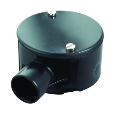 TTE Black 1 Way Conduit Terminal Box - 25mm