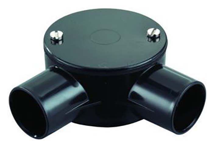 Wickes 2 Way Angle Conduit Box Black 25mm Wickes.co.uk