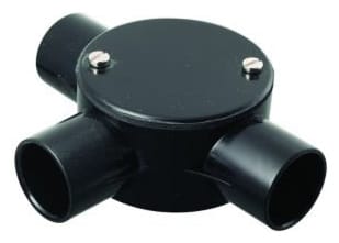 Wickes 3 Way Tee Junction Box Black 25mm Wickes.co.uk