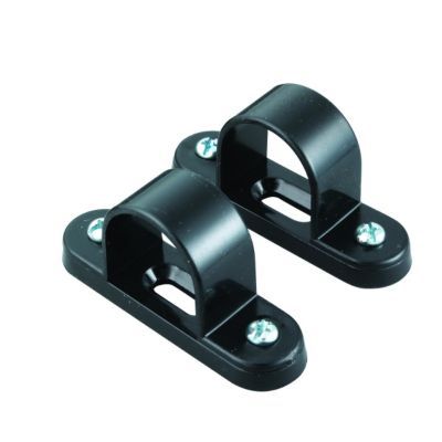 TTE Black Conduit Spacer Bar Saddle - 25mm - Pack of 2