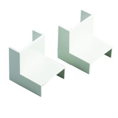 Image of TTE White Inside Angle Mini Trunking - 38 x 16mm - Pack of 2