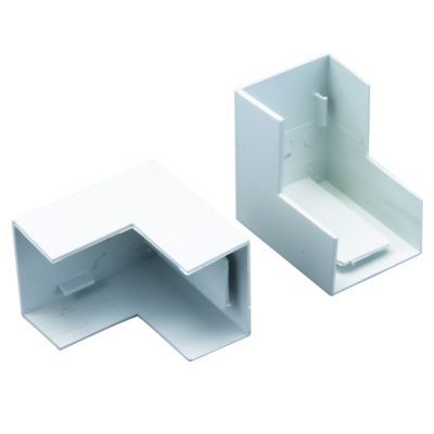 Image of TTE White Outside Angle Mini Trunking - 38 x 25mm - Pack of 2