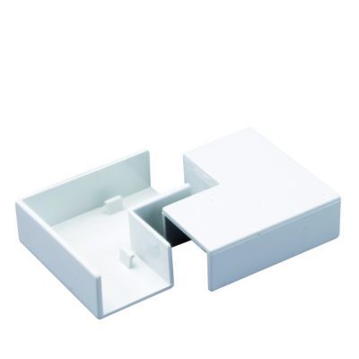 Image of TTE White Flat Angle Mini Trunking - 38 x 25mm - Pack of 2