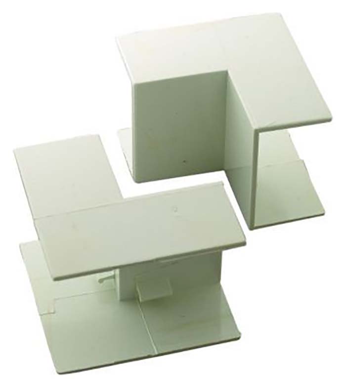 TTE White Inside Angle Mini Trunking - 38 x 25mm - Pack of 2