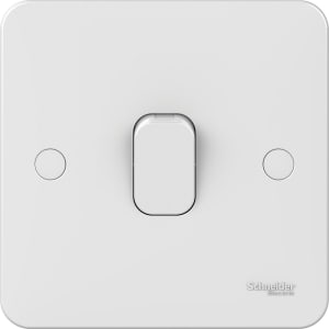 Lisse 1 Gang 1 Way Light Switch - White