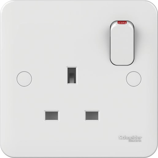 Lisse 1 Gang 13A Double Pole Switched Socket