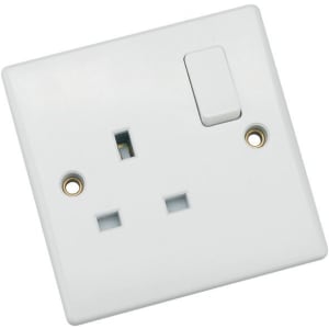 Schneider Ultimate 13A Double Pole Single Switched Socket - White