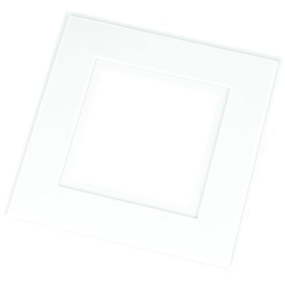 Wickes Single Finger Plate - White - Pack of 2