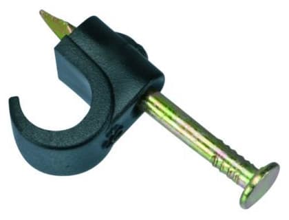 Wickes Satellite Cable Clips Black 7mm Pack of 100 Wickes.co.uk