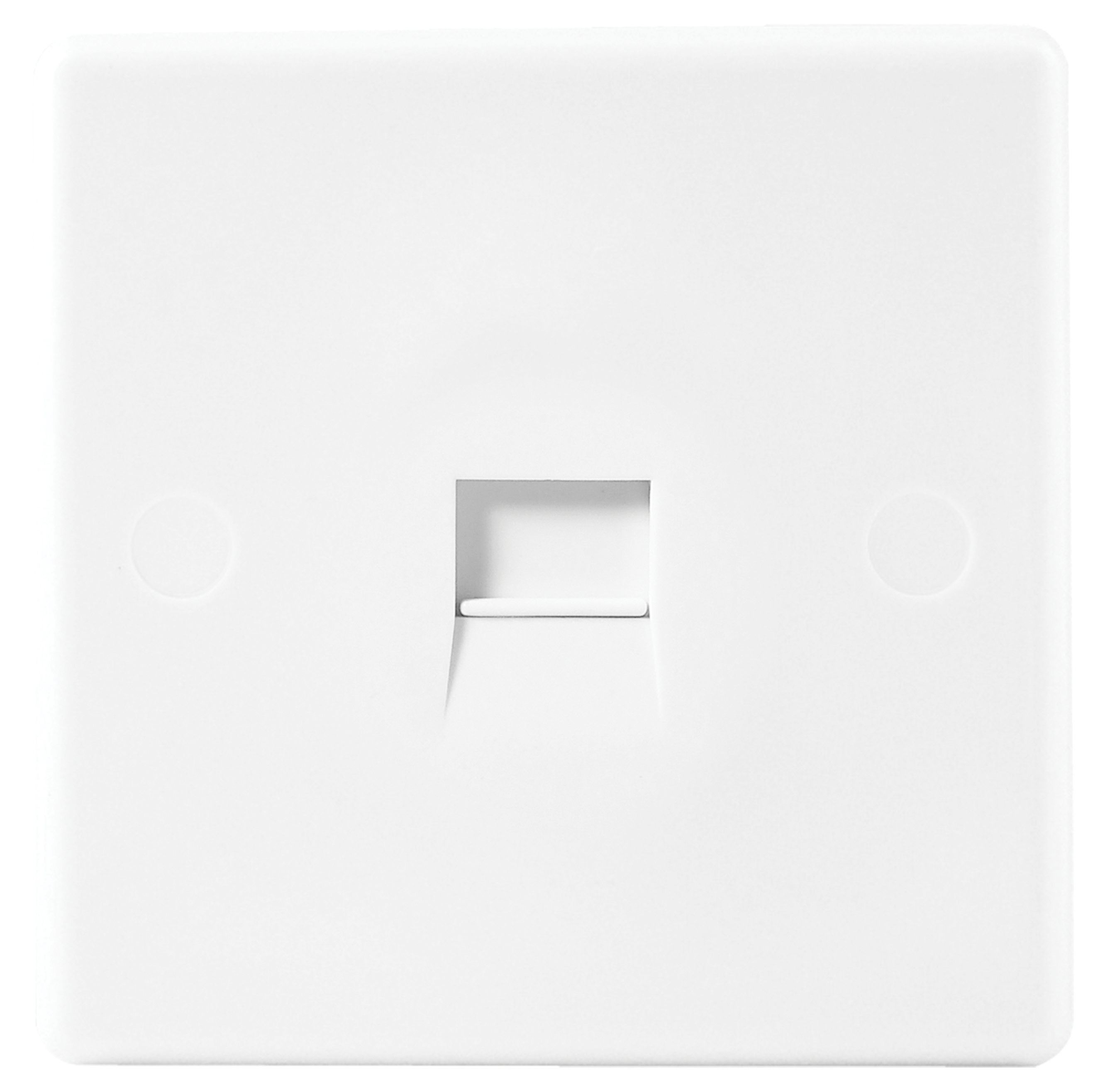 Image of Wickes Single Slimline Secondary Telephone Socket - White