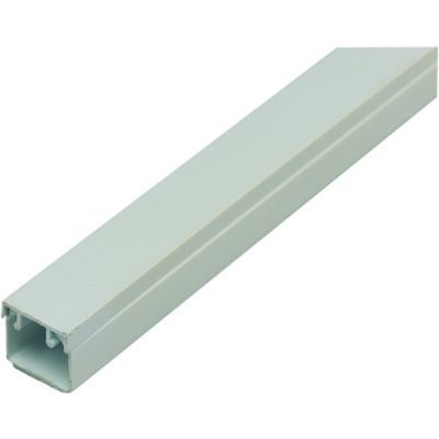Image of TTE White Self-Adhesive Mini Trunking - 16 x 16 x 2000mm